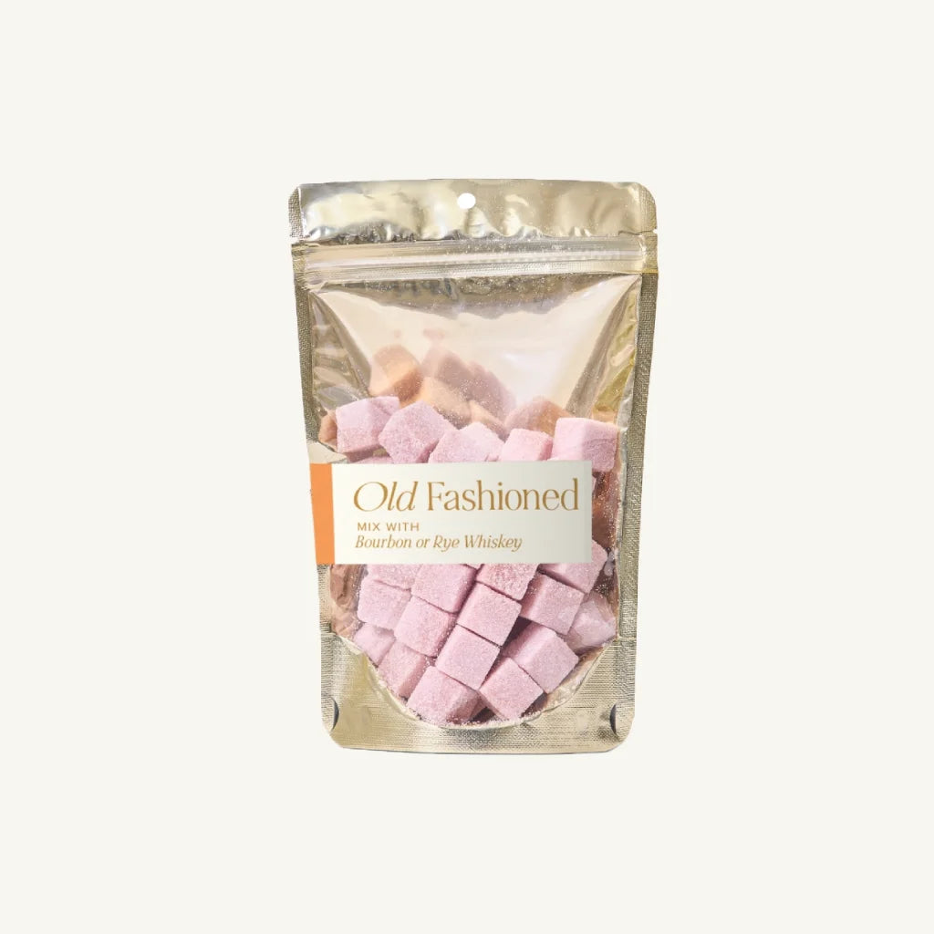 Gold 1/2 lb, Bulk Bag filled with Old Fashioned Cocktail Luxe Mixer Cubes