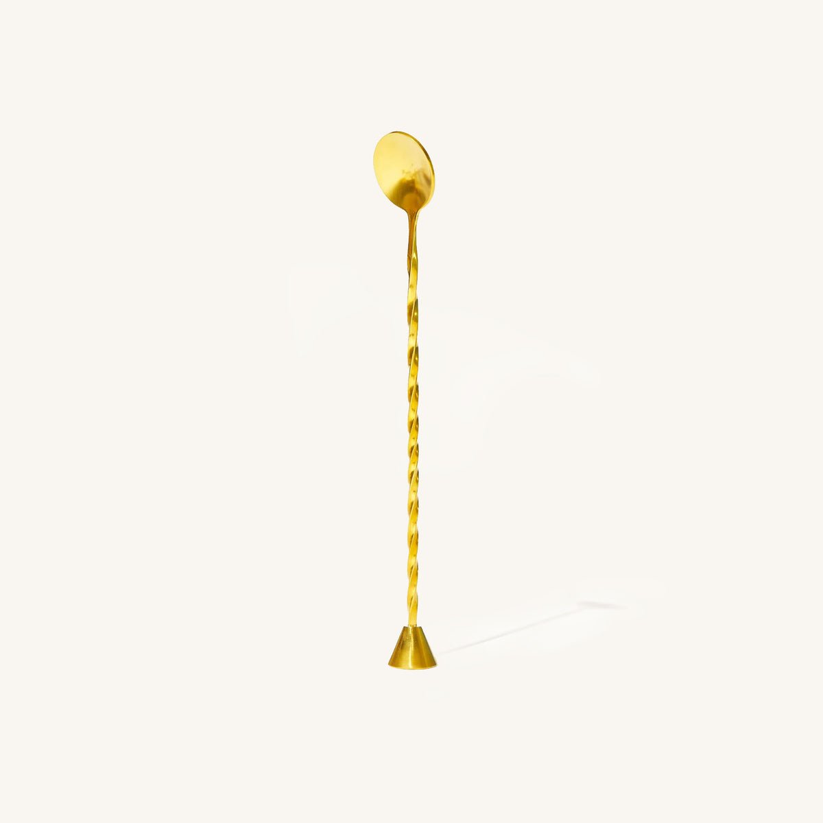 Teaspressa Mini gold bar spoon and muddler, a 2-in-1 cocktail mixing tool