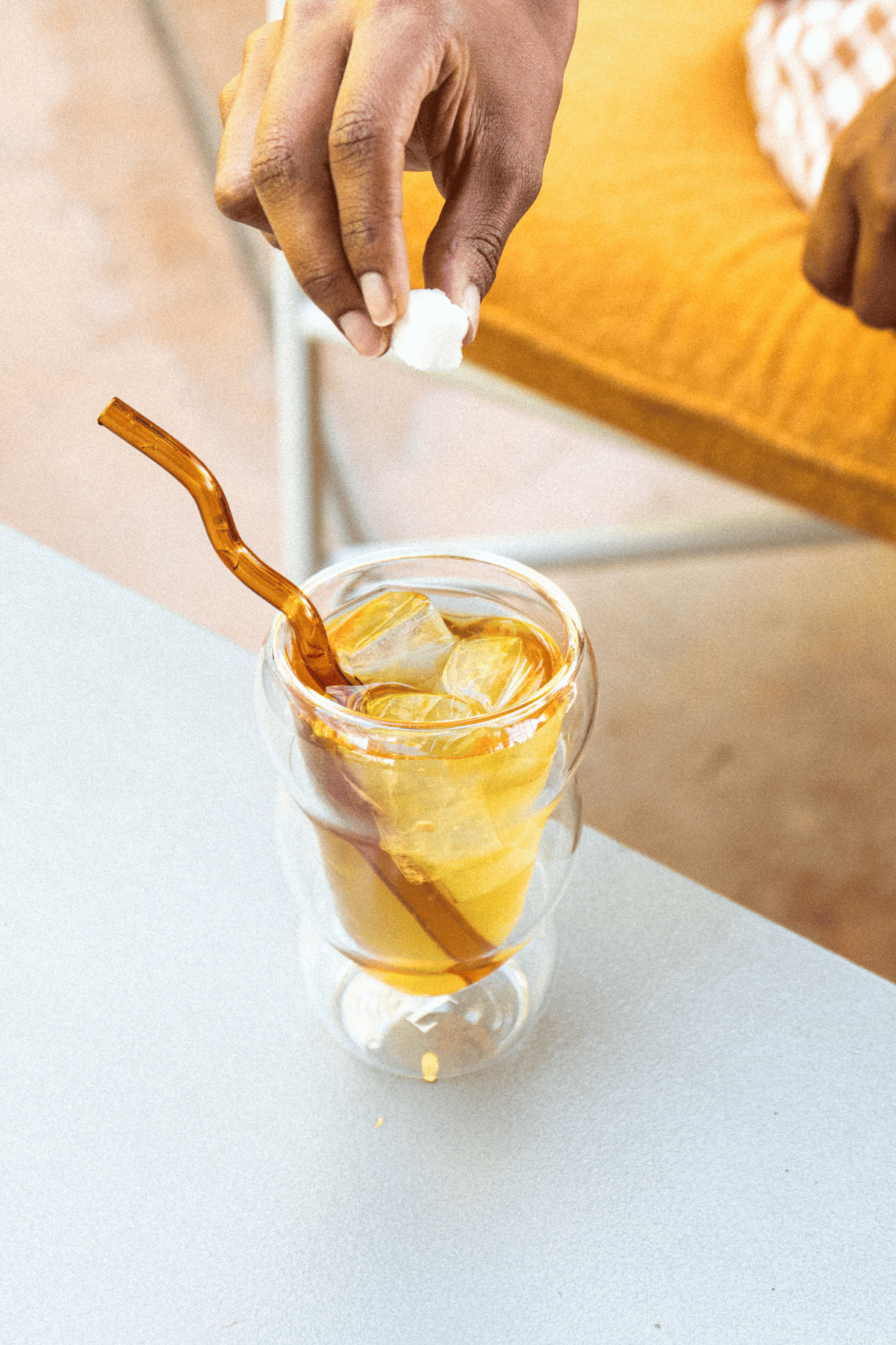 Amber Glass Cloud Cup