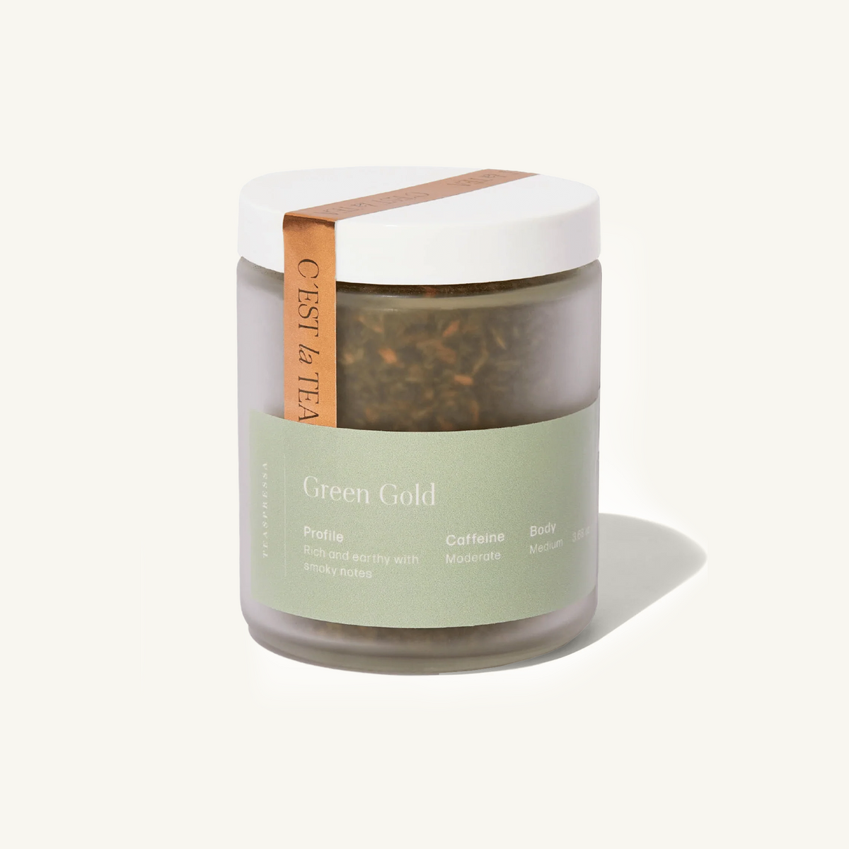 Green Tea "Green Gold" Teaspressa Tea Jar - Rich and earthy with smoky notes.