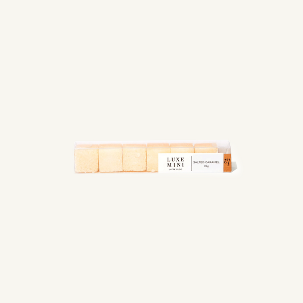 Salted Caramel sugar cube, a rich cafe sweetener