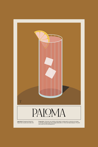 Minimal cocktail recipe wall art posters