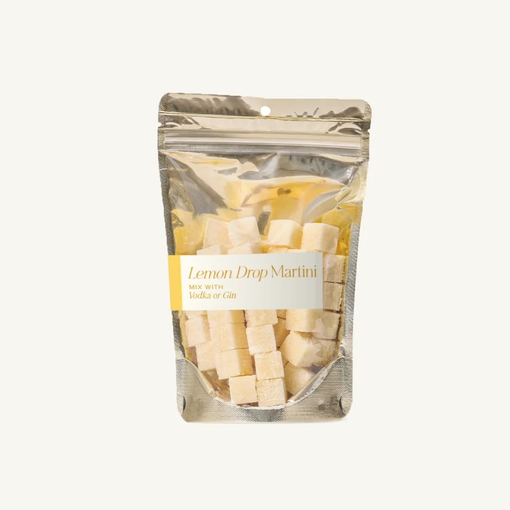 Gold 1/2 lb, Bulk Bag filled with Lemon Drop Martini Luxe Mixer Cubes