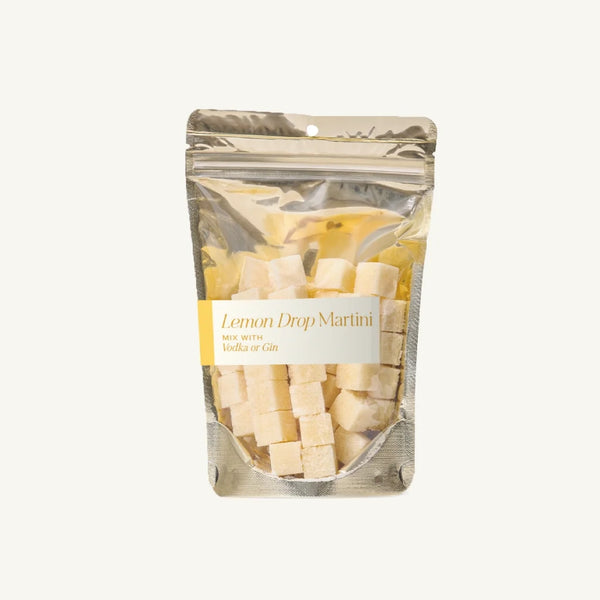 Gold 1/2 lb, Bulk Bag filled with Lemon Drop Martini Luxe Mixer Cubes