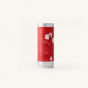 Candy Cane Luxe Mixer Cube tallboy on an off white background.