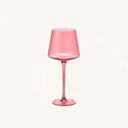Aura Rose Wine Glass on a clean off white background