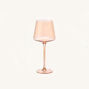 Aura Tan Wine Glass on a clean off white background