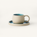 Indigo Ceramic Stone & Glaze Cafe Set