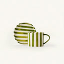 Tratto striped café set in matcha