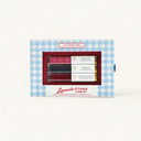 Lemonade Stand Luxe Mixer Cube packaging with a blue checkered gingham pattern on a white background.