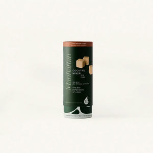 Manhattan Cocktail Mixer Tallboy in Dark green cylindical packaging. 