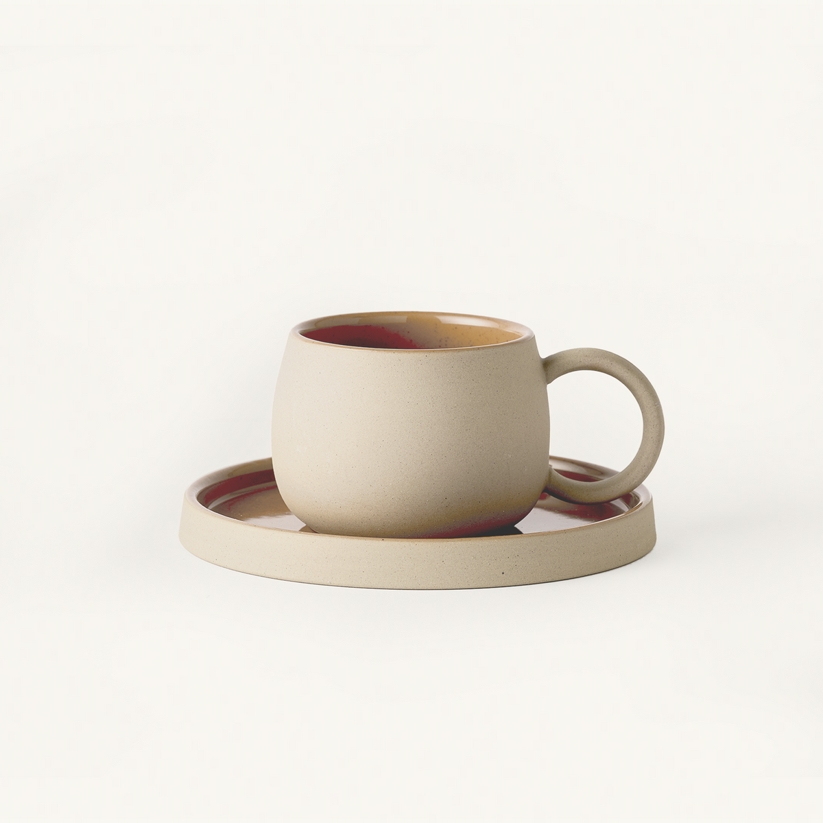 Rust Ceramic Stone & Glaze Cafe Set