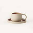 Rust Ceramic Stone & Glaze Cafe Set