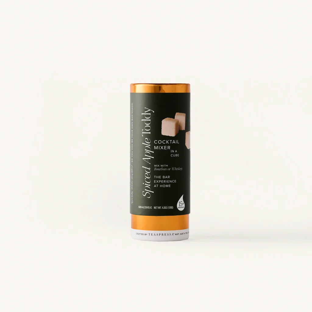 Spiced Apple Toddy mixer tallboy, a fall cocktail cube