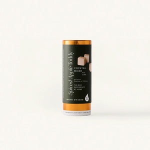 Spiced Apple Toddy mixer tallboy, a fall cocktail cube